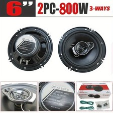 1 Pair 6-inch (2X400W) 800W Car Stereo Speakers Coaxial Audio Car Door Speakers