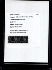 2024-25 Panini Prizm Black Trentyn Flowers Rookie RC Auto #RS-FWR Clippers