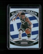 2023-24 Panini Prizm #4 Giannis Antetokounmpo Global Reach Prizms Silver