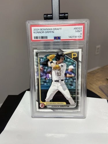 2024 Konnor Griffin💎1st Bowman Draft #BD22 Pirates PSA 9!🔥🔥🔥