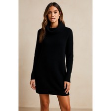 URBAN OUTFITTERS Black Ribbed Cowl Neck Sweater Tunic M