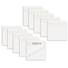 MIUTME 500 Pcs Transparent Sticky Notes,White Clear Sticky Notes School Suppl...