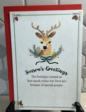 Hallmark Christmas Card with Envelope Season's Greetings