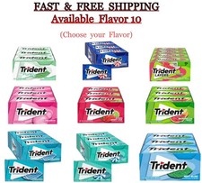 Trident Sugar-Free Chewing Gum   12 Packs 168 Total Pieces   Multiple Flavors