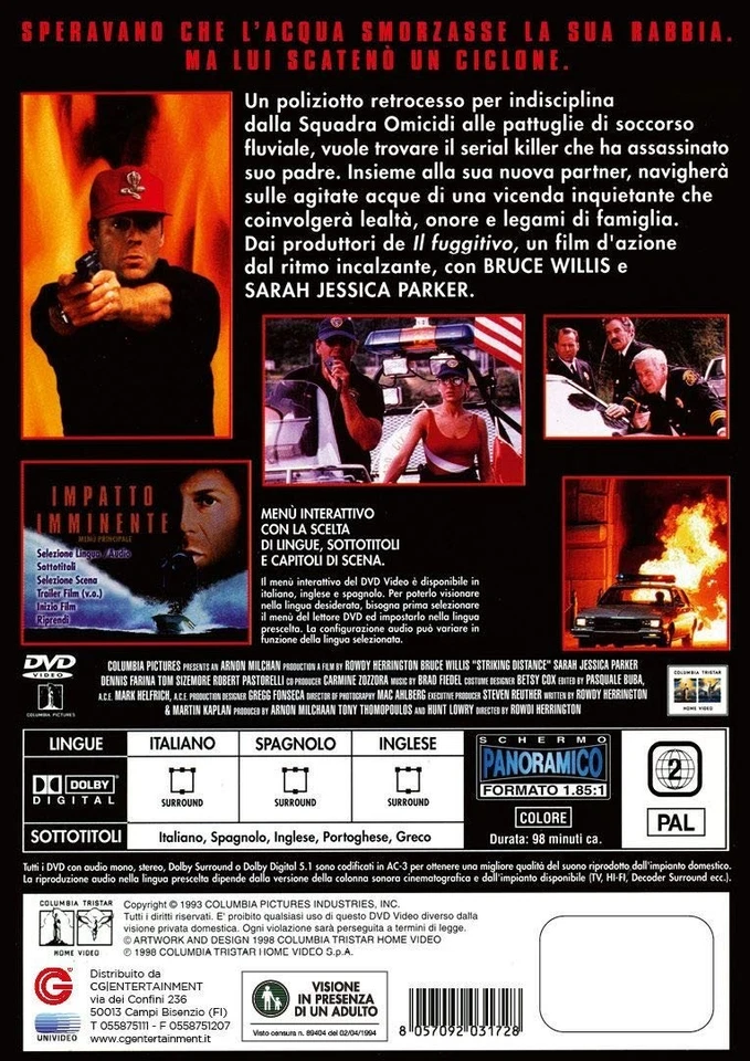 Impatto imminente (1993) con Bruce Willis DVD NUOVO SIGILLATO - Immagine 2 di 2