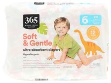 365 Whole Foods Market Size 6 Diapers w/ Wetness Indicator, Ultra-Absorbent, 20