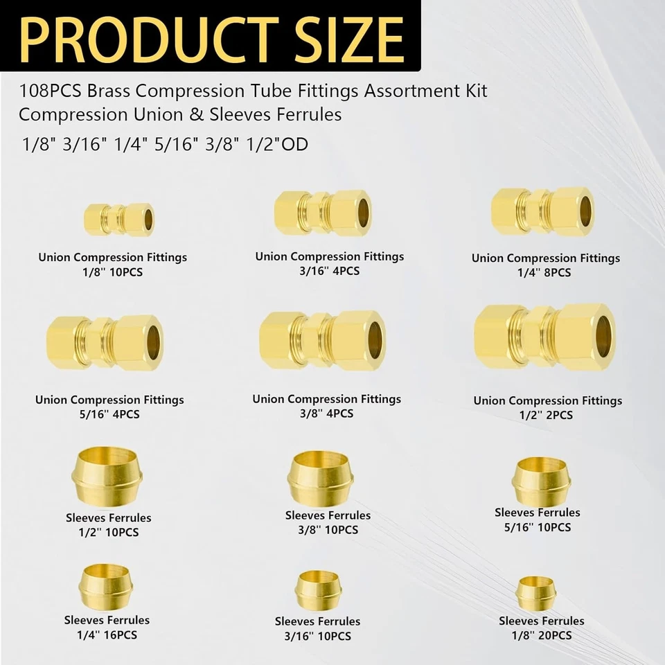 Versatile Brass Pipe Fittings Assortment - Image 4 of 4