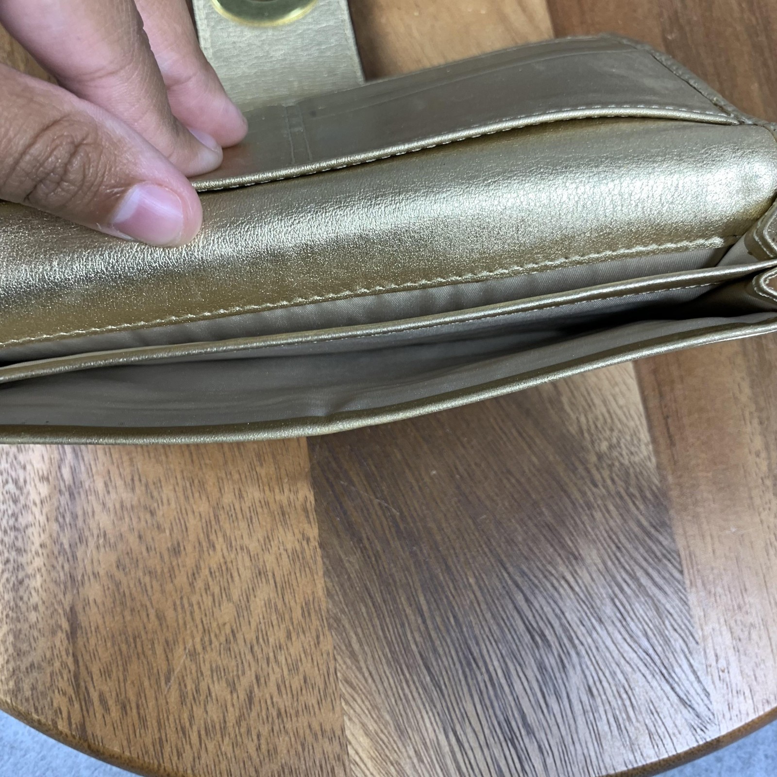 Coach Signature Wallet Womens Brown Gold Turnlock Canvas Leather Long Checkbook thumbnail 11