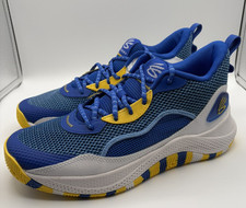 Under Armour Curry 3Z 24 Blue Yellow Basketball Shoes 3027626-400 Men's Size 9.5