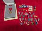 1940s-1980s US Military Mixed Lot: Vietnam Bronze Star Photos Ribbons Pins WW2+
