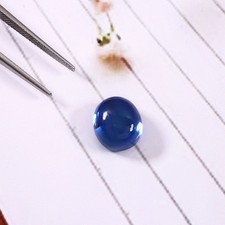 AAA Natural Ceylon Cornflower Blue Spinel Cabochon Loose Oval Gemstone 10x8 MM