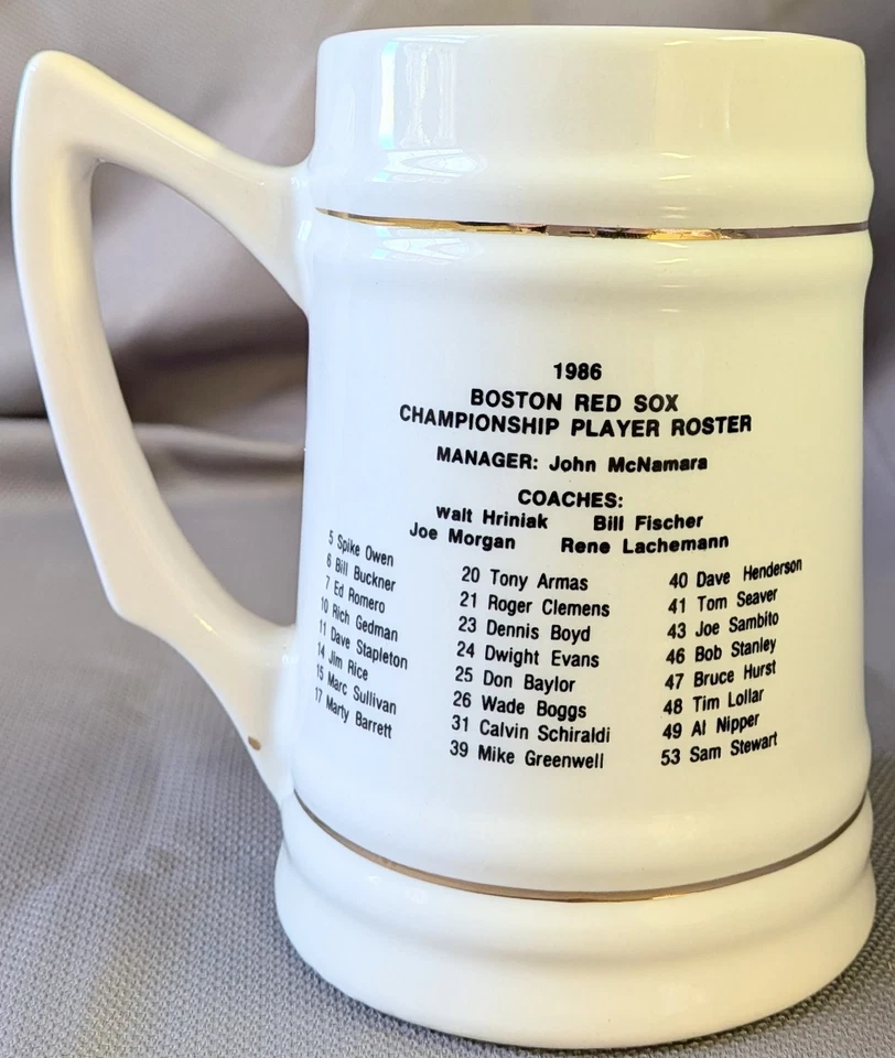 Vintage Boston Red Sox 1986 East Division Champions Mug Stein Collectible - Image 2 of 4