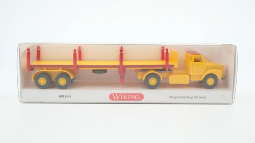 Wiking H0 1/87 051844 Scania semirremolque amarillo señal/rojo carmín - NUEVO | Condition: Gebraucht