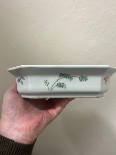 Chinesischer antiker Porzellan Übertopf Ständer Famille Rose Qianlong Mark 19. Jh. - Bild 4 von 20