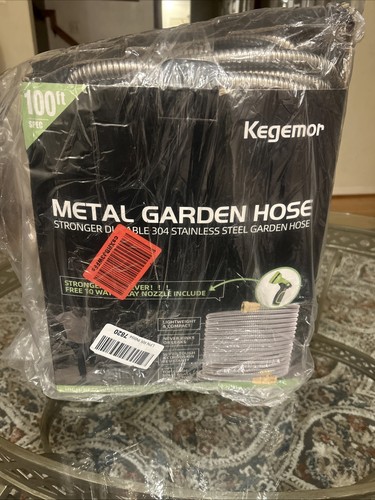 Garden Hose 100 Ft Metal Water Hose flexible Lightweight Outdoor Heavy Duty - Picture 6 of 6