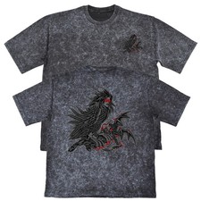 Blindfolded Harpy Unisex Mens Carbon Grey 240gsm French Terry T-Shirt Gothic