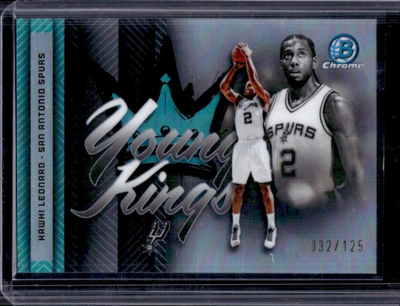 2025-26 Bowman Kawhi Leonard Chrome Young Kings Aqua Refractor #/125 Spurs