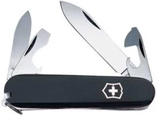 Recruit Swiss Army Knife, 10 Functions, Swiss Made Pocket Knife with Can Open...