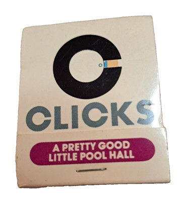 Advertising Matchbook Clicks A Pretty Good Little Pool Hall San Antonio Texas