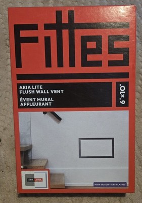 BRAND NEW Fittes Aria Lite Flush Wall Vent 6in x 10in White Finish 1-Pack New!