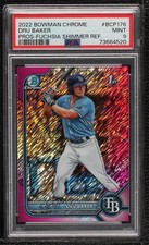 2022 Bowman Chrome Prospects Fuchsia Shimmer Refractor Dru Baker PSA 9 MINT 04t5