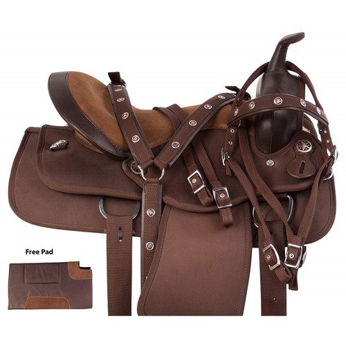 Western Pleasure Trail braun Pferdesattel Tack 10"-18" für Anfänger kostenloser Versand - Bild 1 von 7