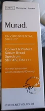 Murad Environmental Shield Correct & Protect SPF 45  oz Exp 1/24 Item Excellent 