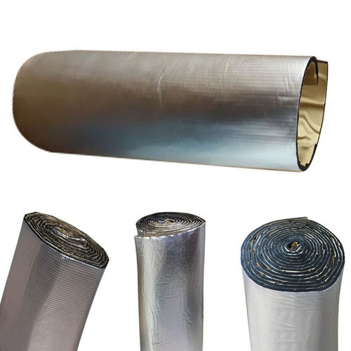 Alfombra de barrera térmica de motor de automóvil de 10 mm de grosor cubierta protectora de aluminio almohadilla de aislamiento de ruido - Imagen 2 de 18