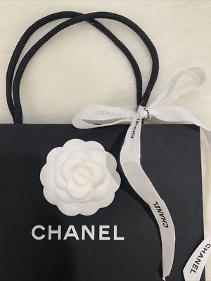 Auth New Chanel Gift Packaging Set Paper Shopping Bag Camellia