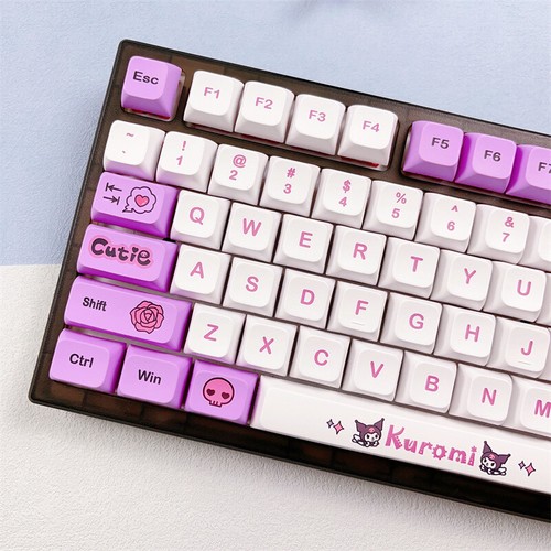 Kuromi Theme Key Cap Purple PBT Keycaps XDA Height For Cherry MX keyboard - Picture 3 of 5