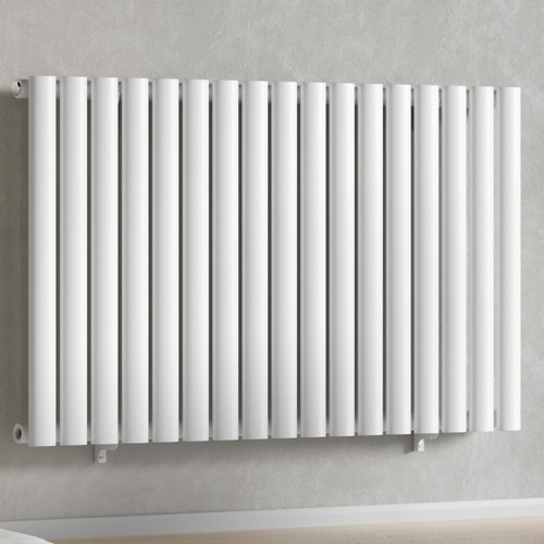 Weiß Vertikal Horizontal Paneel Oval Säule Design Heizkörper Zentralheizung UK - Bild 11 von 52