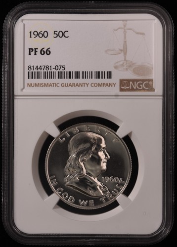 1960 PROOF Franklin Half Dollar 50c Certified by NGC PF66