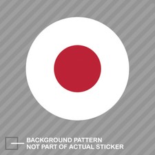 Round Japanese Flag Sticker Decal Vinyl Japan Jpn Jn Round Japanese Flag Sticker Decal Vinyl Japan Jpn Jn