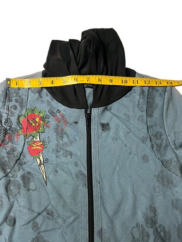 Libertalia Girls Zipper Hoodie Med Vintage Patch Work With Lots of Embellissment - Picture 12 of 19