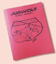 1980s Airwolf Flight Manual- Helicopter TV Series- Jan Michael Vincent- 32 Pages