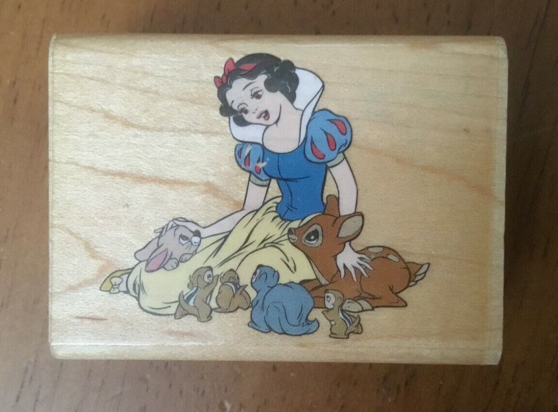 Disney Rubber Stampede Rubber Stamp #A361-D Snow White & Forest Animal Friends