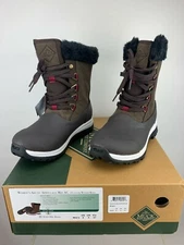 Women's Arctic Apres Lace Mid AG Outdoor Winter Boot WALV-900 Brown Size 6