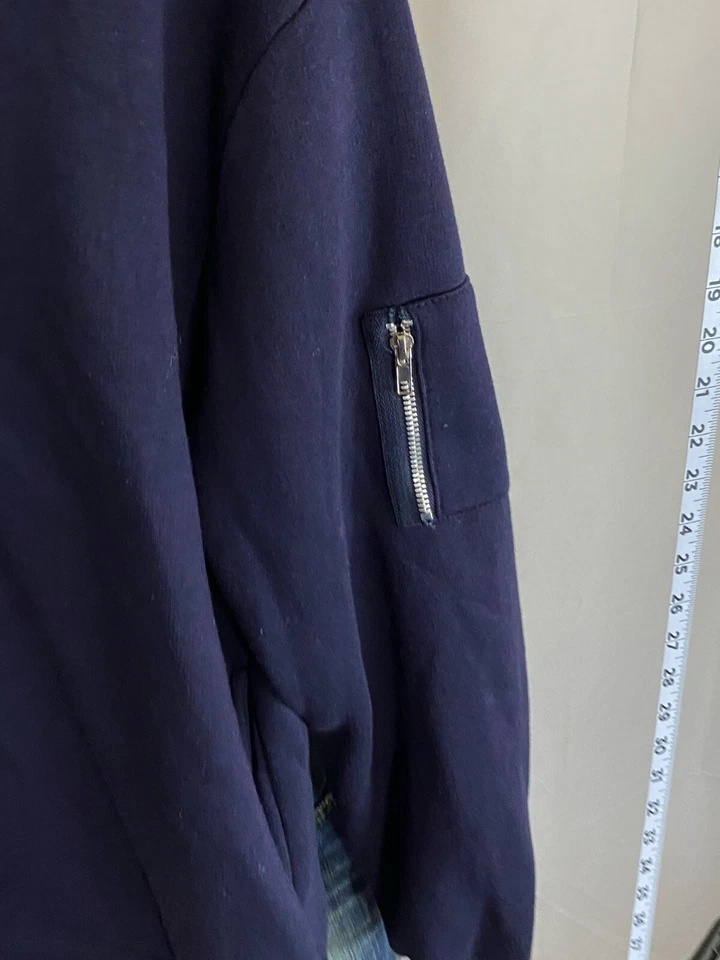 SUÉTER Boohoo Hombre Azul con Cremallera Grande L  Foto 4 de 4