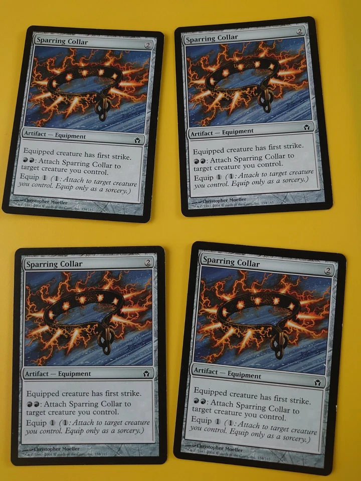 MTG Playset 4 cards as pics Sparring Collar. fifth dawn artifact  - Image 2 of 3