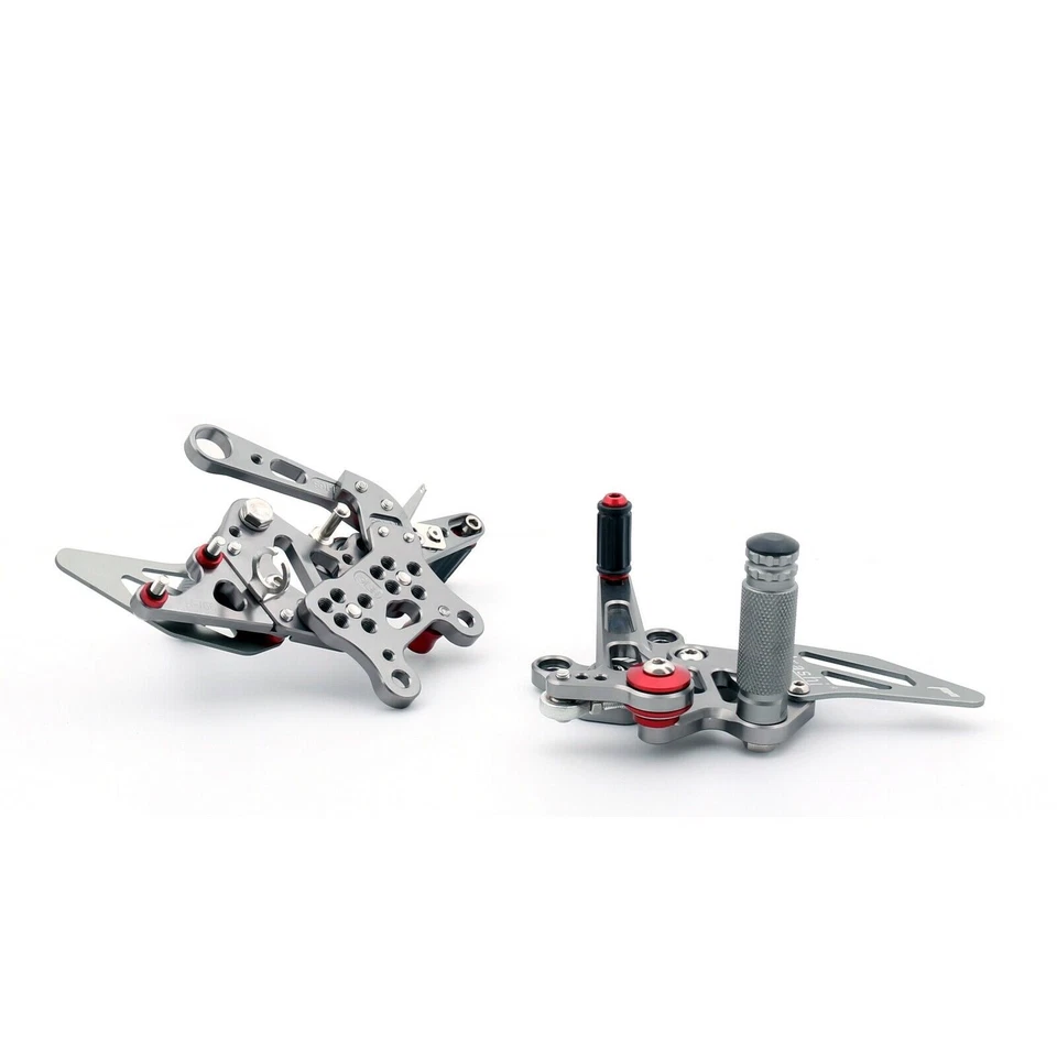 CNC Racing Footrest Rearsets Rear Set Foot pegs For Aprilia RSV4 2009-2012 Gray - Изображение 3 из 4