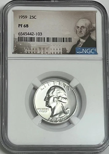 1959 Washington Quarter 25C NGC PF68