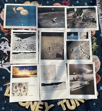Vintage 1970's NASA Apollo 15 Lot of Twenty 11" x 14" Mission Photo Lithographs