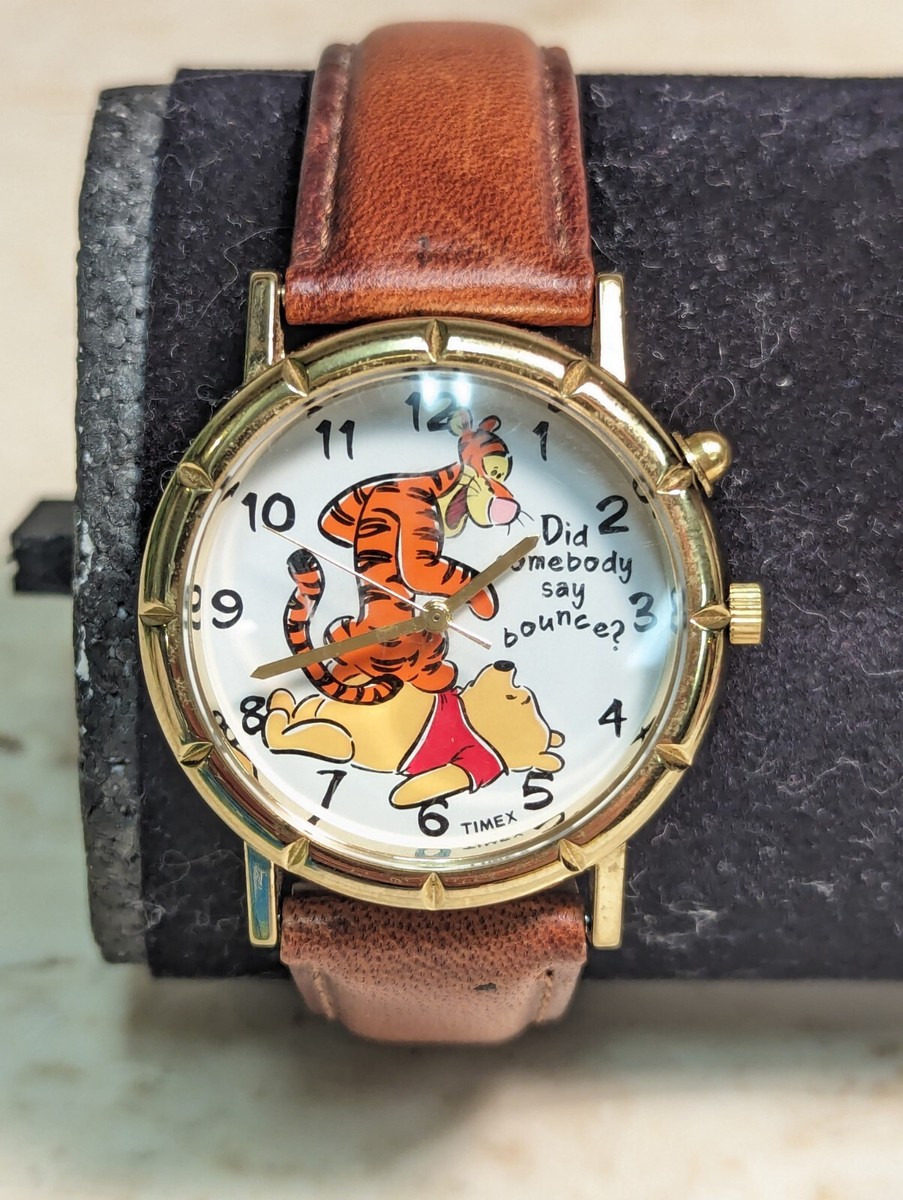 Vtg Disney Timex Winnie the Pooh and Tigger Lets Bounce Musical