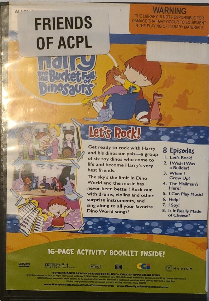 HARRY「BOTTLE UP AND GO TOUR」 DVD Harry And His Bucket Full Of Dinosaurs [Splash!] DVD, 2008