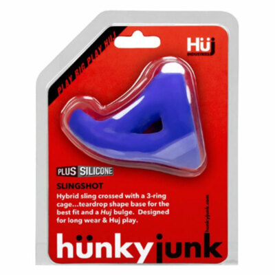 Hunkyjunk Blue SLINGSHOT 3 Ring Teardrop Cock Cage male-enhancement Sex Toy  | eBay