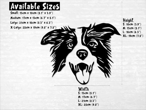Border Collie Vinyl Decal - True-to-Life Silhouette Sticker for Laptop, Tumbler - Picture 5 of 37