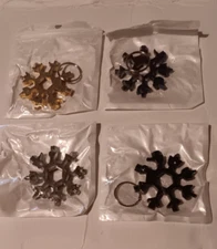 Portable Stainless Steel 18in1 Multi-Tool Snowflake  Screwdriver Lot of 4