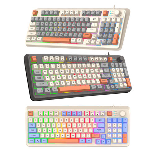 K82 Gamer Tastatur RGB Light Hot-Swap Tastatur 94 Tasten für Notebook Laptop Des - Bild 7 von 21