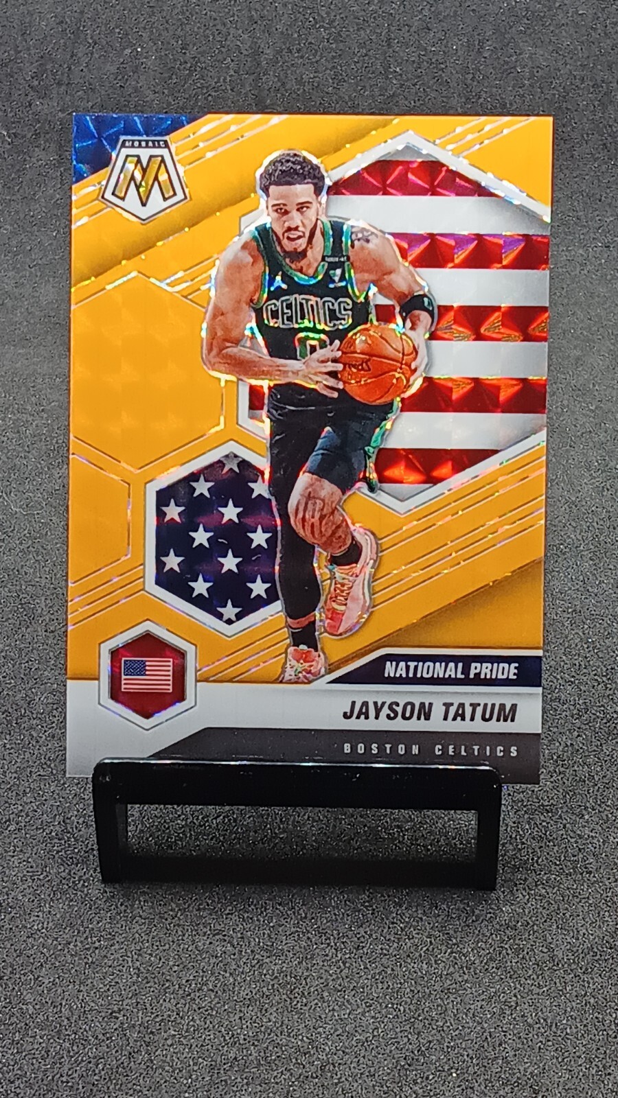 Jayson Tatum 2020-21 Panini Mosaic Basketball Orange Fluorescent /25 #254
