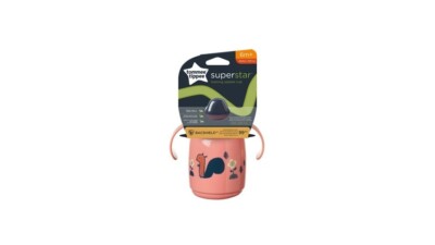 5010415478238 478238 KUBEK SUPERSTAR Z UCHWYTAMI 300ML 6+ RÓŻOWY TOMMEE TIPPEE